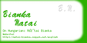 bianka matai business card